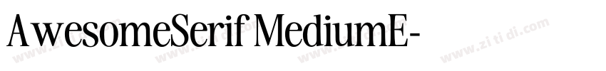 AwesomeSerif MediumE字体转换